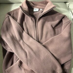 Aritzia sweat fleece smoked eggplant